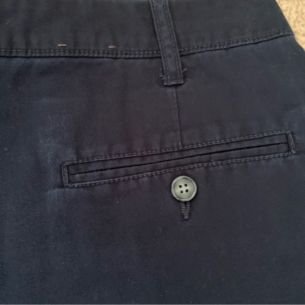 Black Brown 1826 Navy Flat Front Chino Short- 38 - Picture 3 of 15